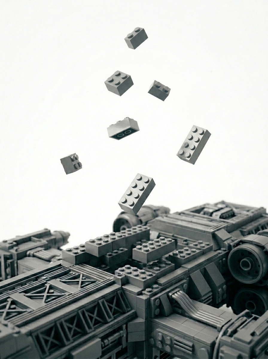 Science fiction spaceship brick build teaser